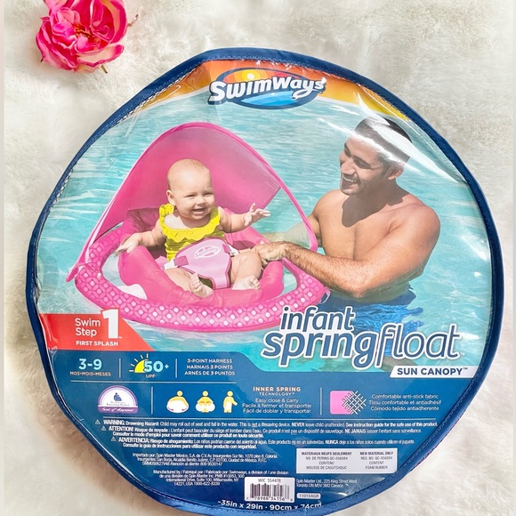 New with tags INFANT SPRING FLOAT with 3 point harness & Sun Canopy 50+UPF - Picture 1 of 3